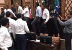 chaos in the Parliament