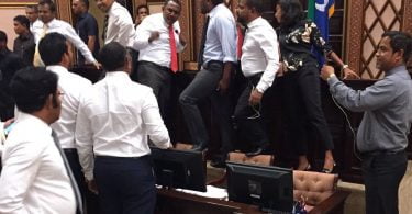 chaos in the Parliament
