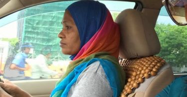 Female taxi driver Ainthu