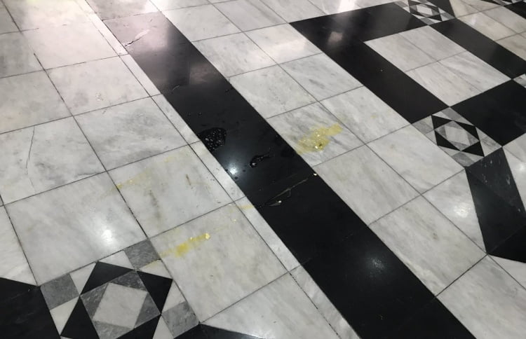 Eggs on the parliament floor -- the last sitting of the second term of the parliament saw eggs flying over the parliamentarians heads. PHOTO / TWITTER