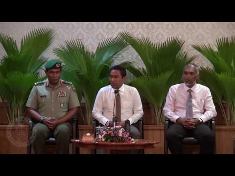 President meets MNDF officials who participated in the construction of Rasrani Bageecha