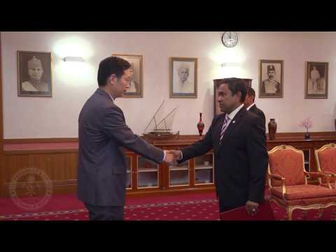 New Chinese Ambassador Presents Credentials to the President