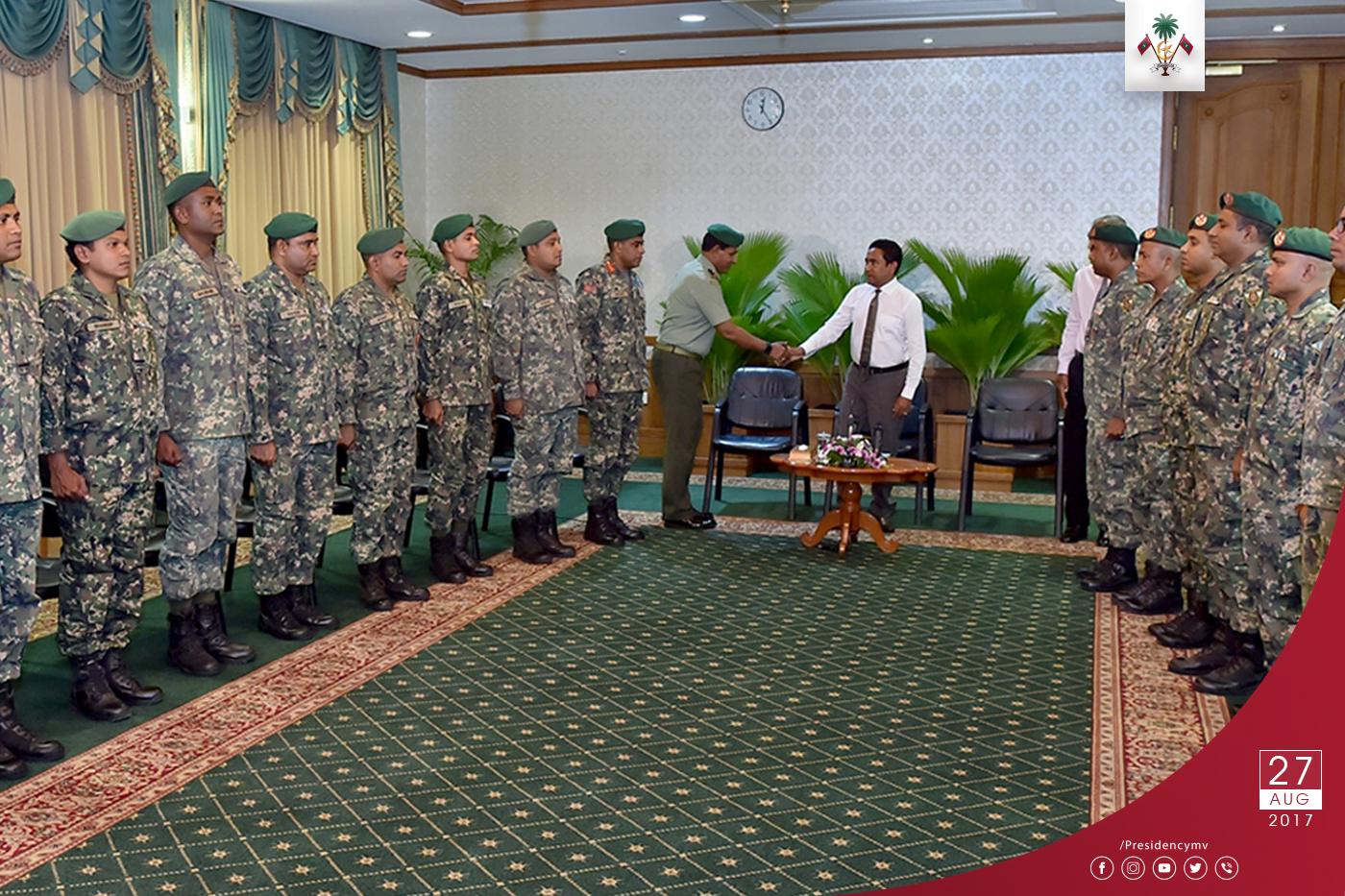 President expresses gratitude and appreciation to MNDF contributions towards Rasrani Bageecha – Press Releases