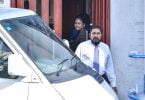 JP leader Qasim Ibrahim exits the Criminal Court after a hearing. PHOTO: HUSSAIN WAHEED/MIHAARU
