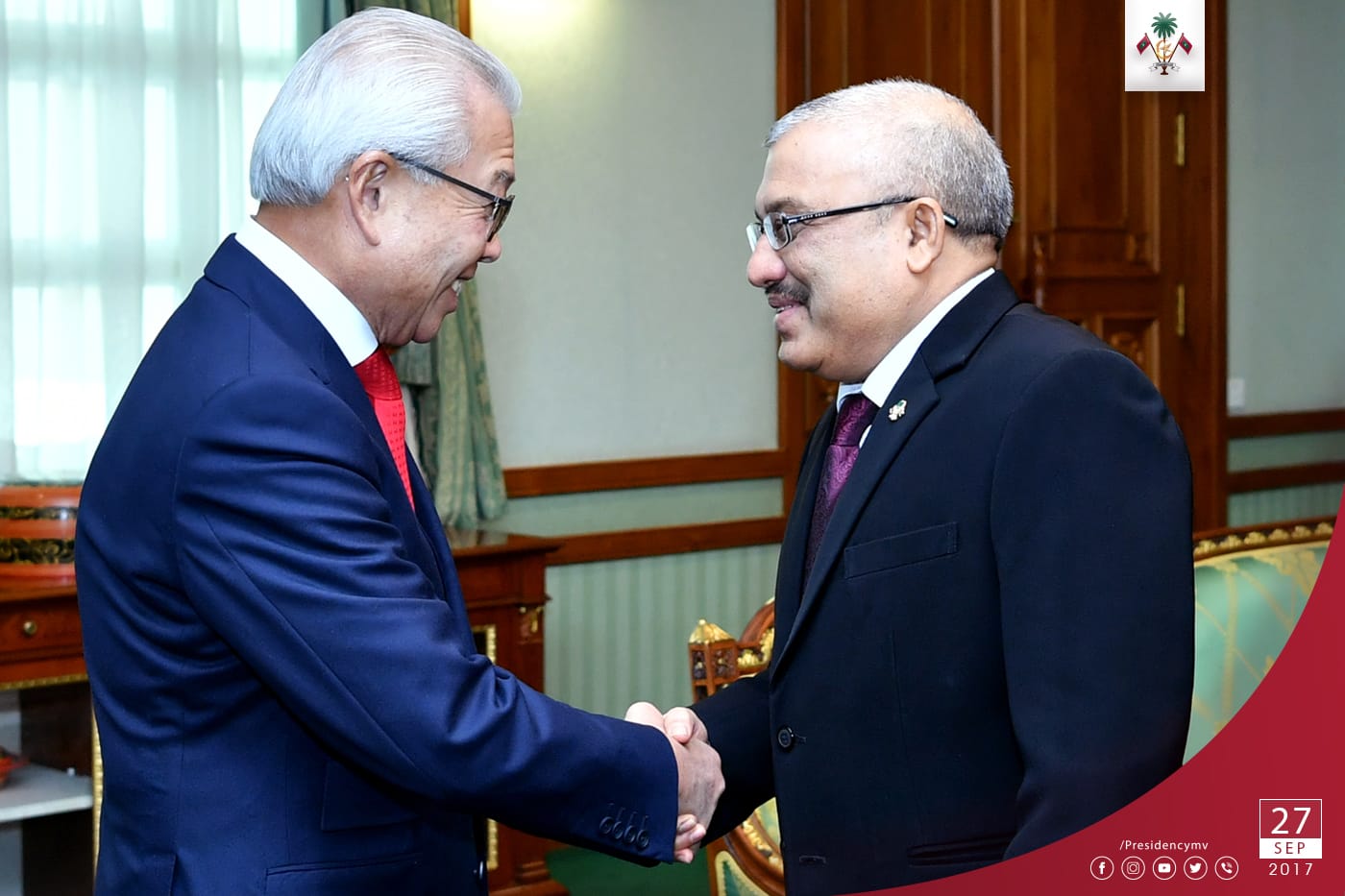 The Ambassador of Singapore pays a courtesy call on the Vice President – Press Releases