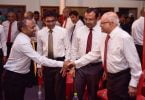 Former President Maumoon with top opposition leaders PHOTO:Hussain Waheed/Mihaaru