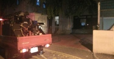 MNDF vehicle outside Parliament