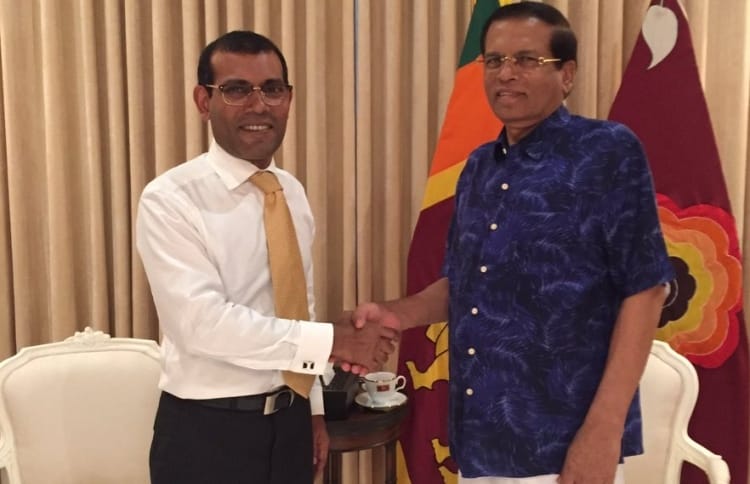President Nasheed with President Sirisena