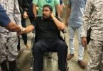 Opposition Jumhoory Party (JP) leader Qasim Ibrahim being taken to Velana International Airport (VIA) by Maldives Correctional Service (MCS) officers. He was given permission to depart to Singapore on Wednesday evening.