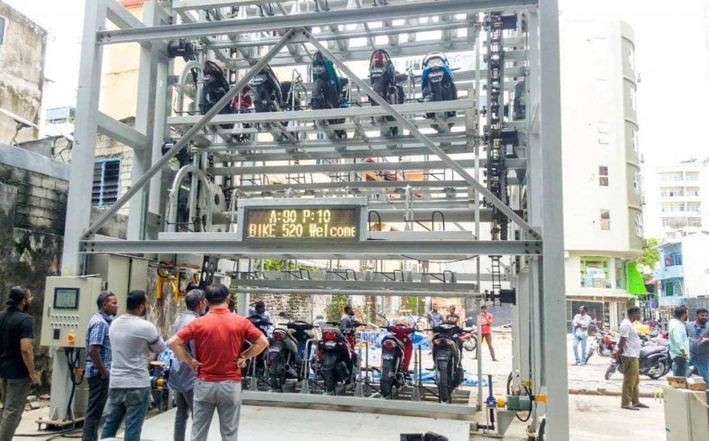 First ever automated bike parking system in Maldives tested