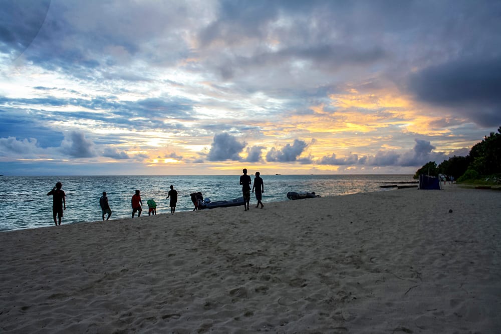 From sunrise to sundown, the Maldives are a paradise.