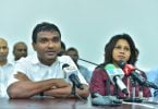 Thinadhoo South MP Abdulla Ahmed speaks at press conference. FILE PHOTO/MIHAARU