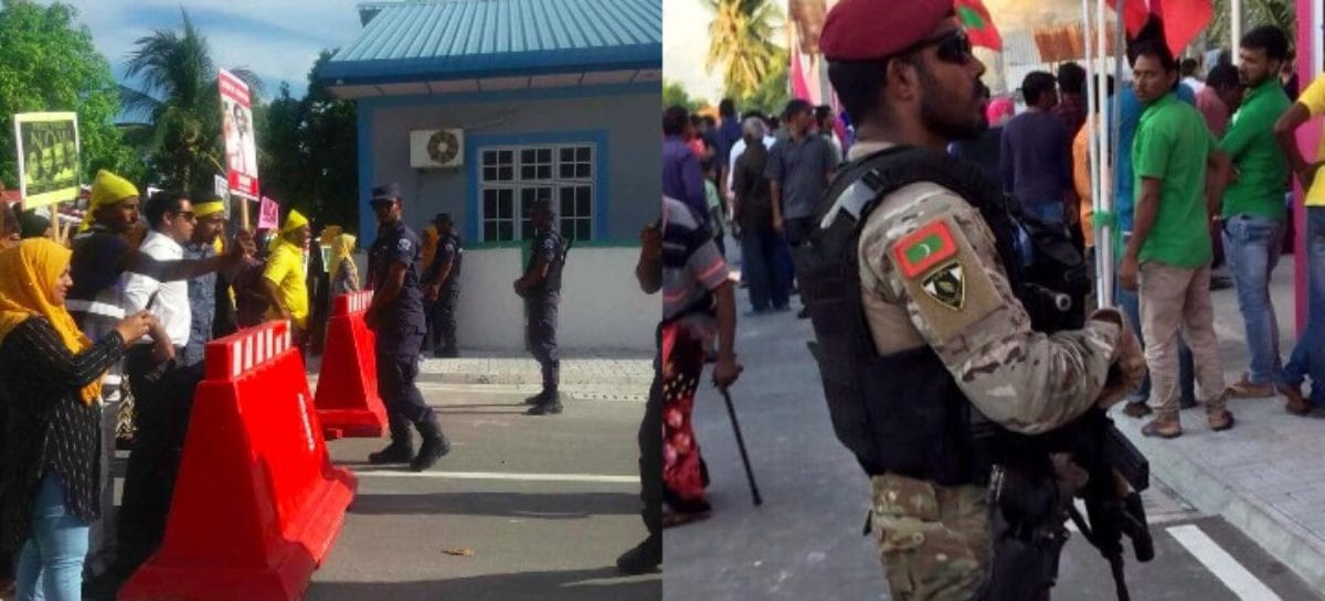 Security forces descend on Villigili for Yameen visit