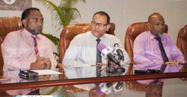Members of the state committee, assembled to coordinate a nationwide movement to relieve the plight of the persecuted Rohingya Muslims in Myanmar, speak at press conference. PHOTO/ISLAMIC MINISTRY