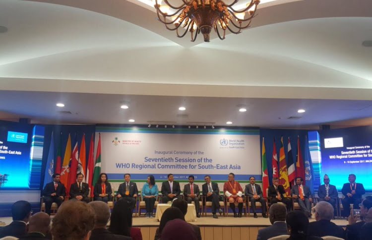 The delegates taking part in the Seventieth Session of the WHO Regional Committee for South-East Asia, 2017. PHOTO / HEALTH MINISTRY