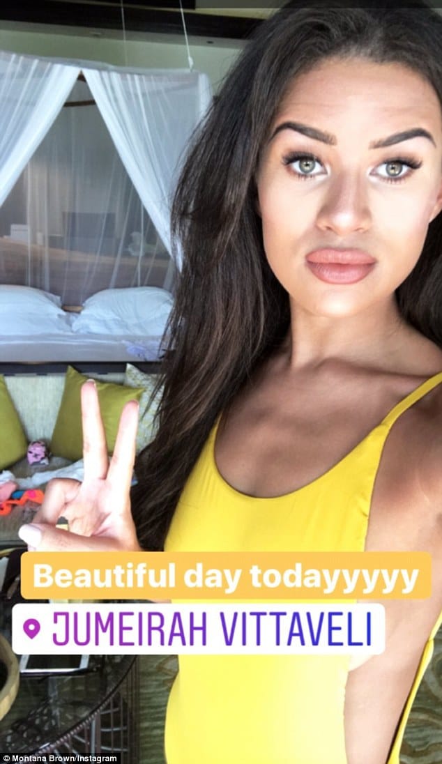 Clash of opinion: Alex's decision comes after his ex Montana - who he dated for several weeks after they met in the Love Island villa in June - condemned the need for surgery