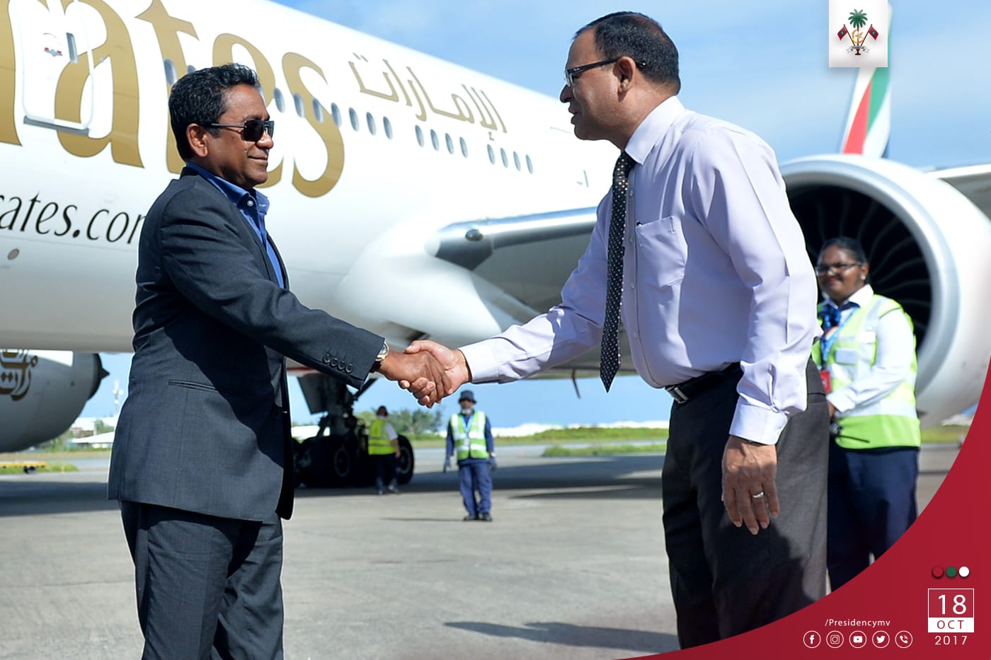 President and First Lady arrive back in Male’ – Press Releases