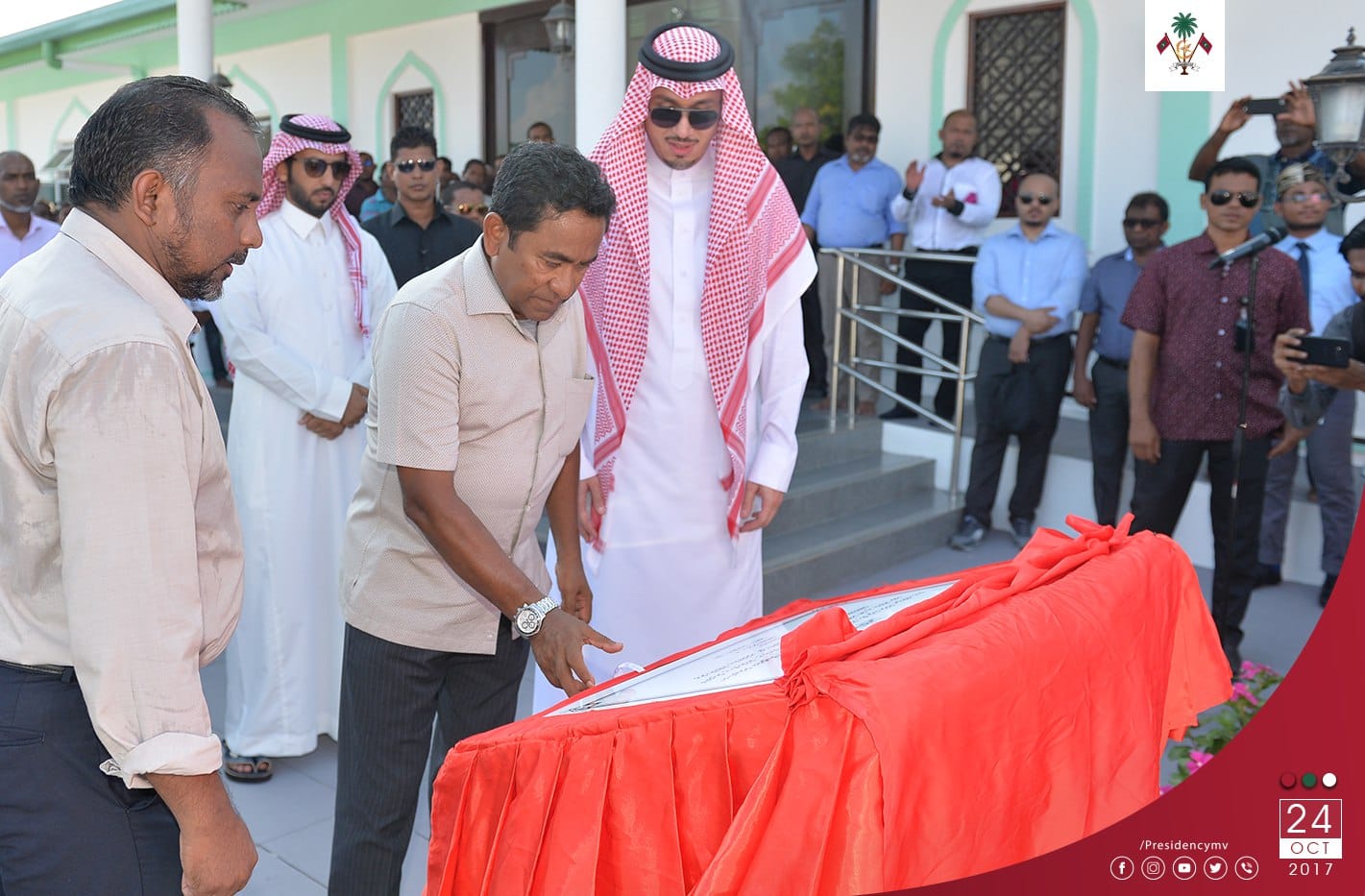President Yameen Inaugurates ‘Masjidul Awwaabeen’ in Meedhoo Island – Press Releases