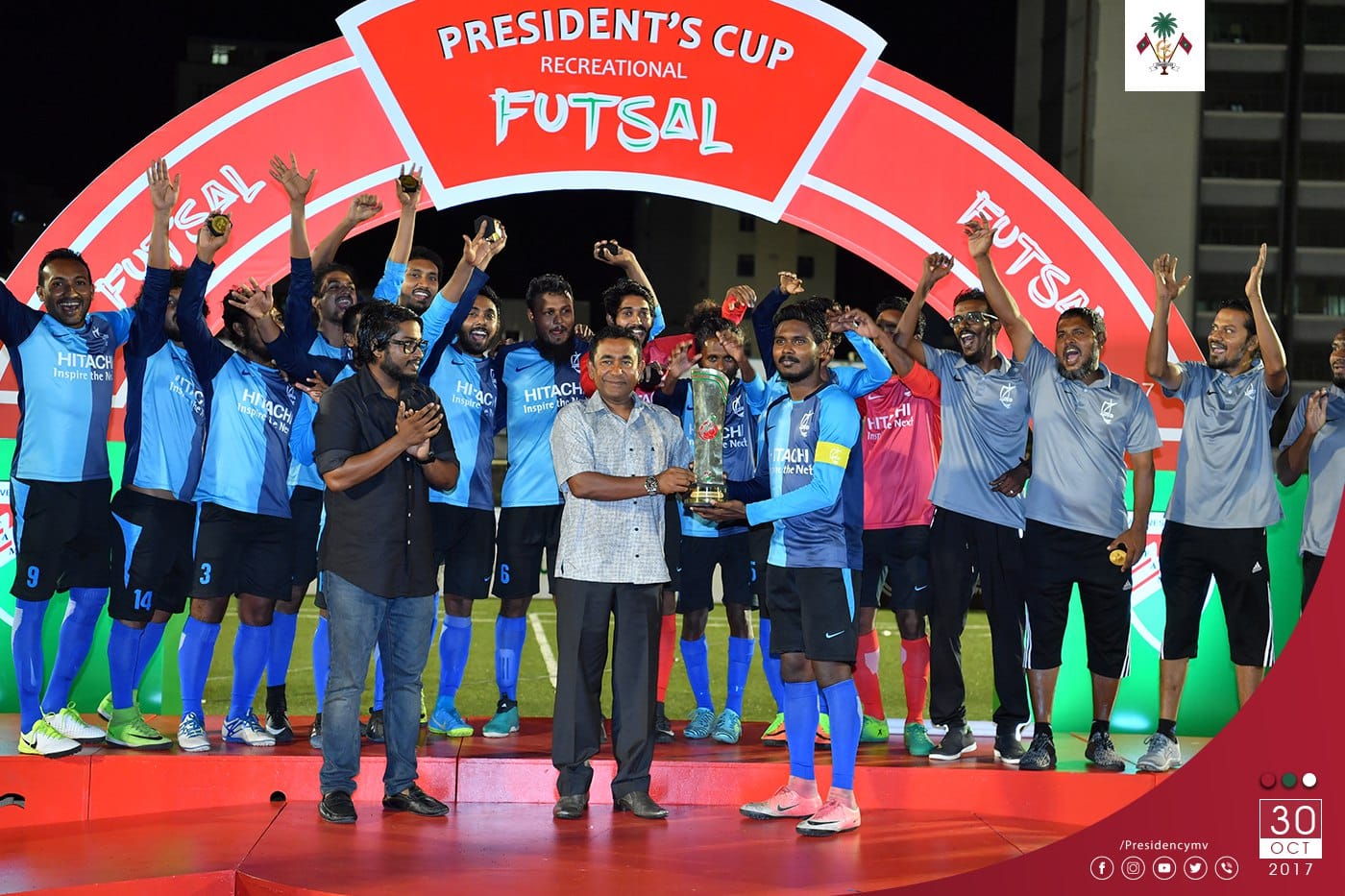 President Yameen attends President’s Cup Recreational Futsal Final Match – Press Releases