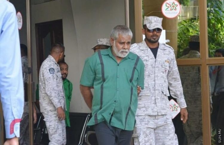 Abdullah Rasheed Mohamed with Maldives Correctional Service officers