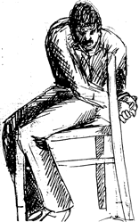 An illustration of torture tactics used in the Maldives prisons until very recently