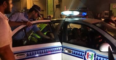 Police escorting expat