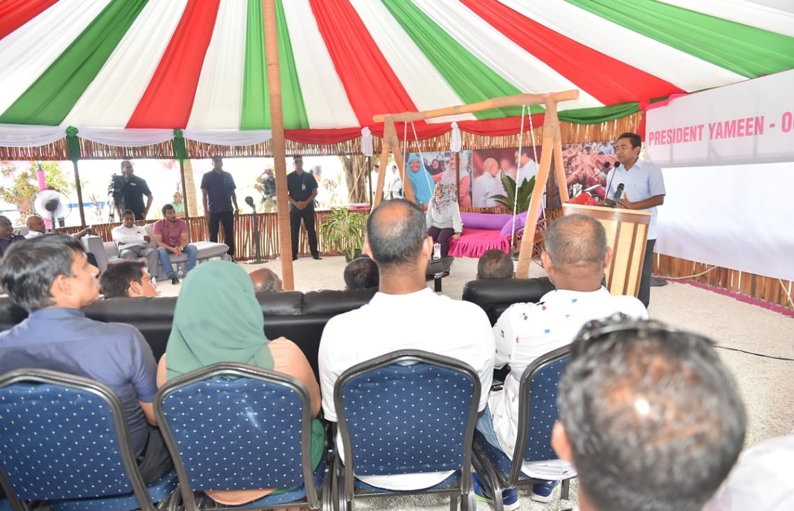 President Yameen's officials in comfy chairs