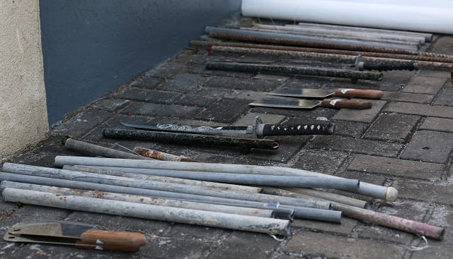 Weapons used