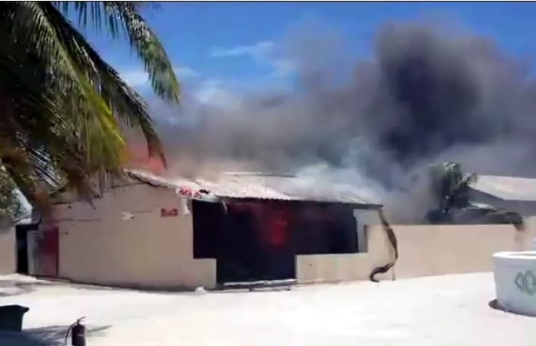 Fire in Maabiadhoo