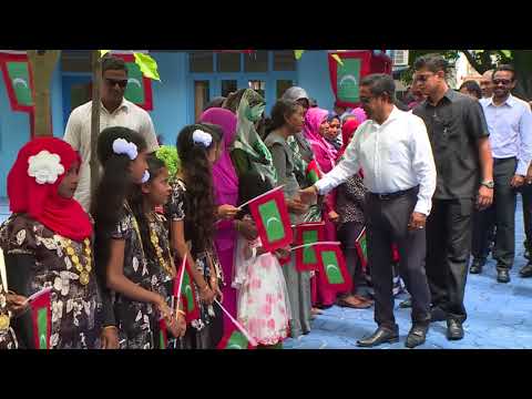 President arrives in Maduvvari, North Maalhosmadulu