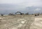 The reclaimed area for the Hulhule-Hulhumale link road. PHOTO/HDC