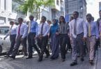 Opposition lawmakers pictured en route to the parliament. PHOTO/MIHAARU