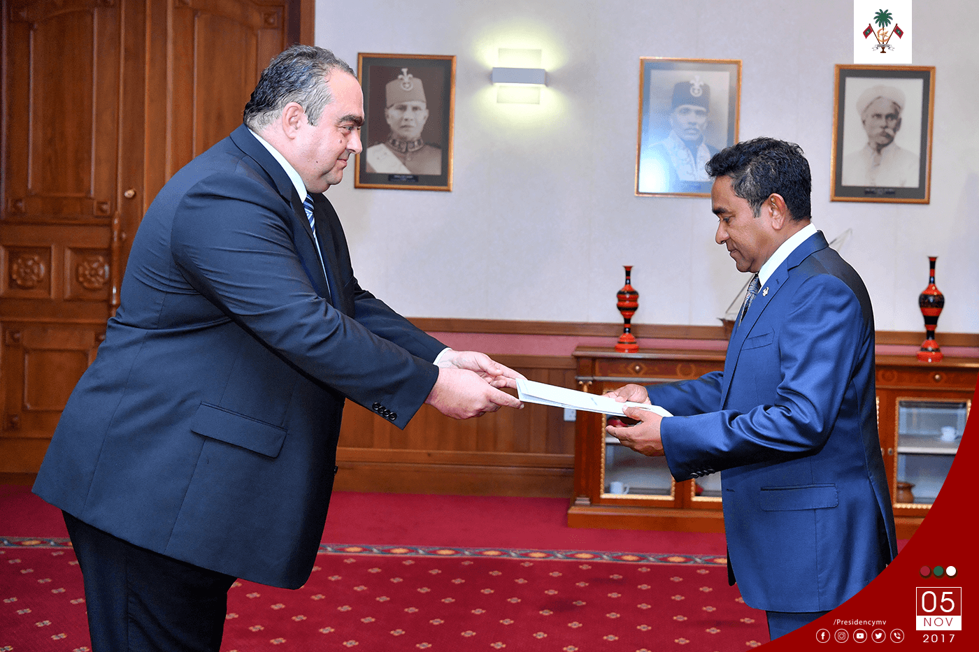 New Ambassador of Romania Presents his Credentials to the President – Press Releases