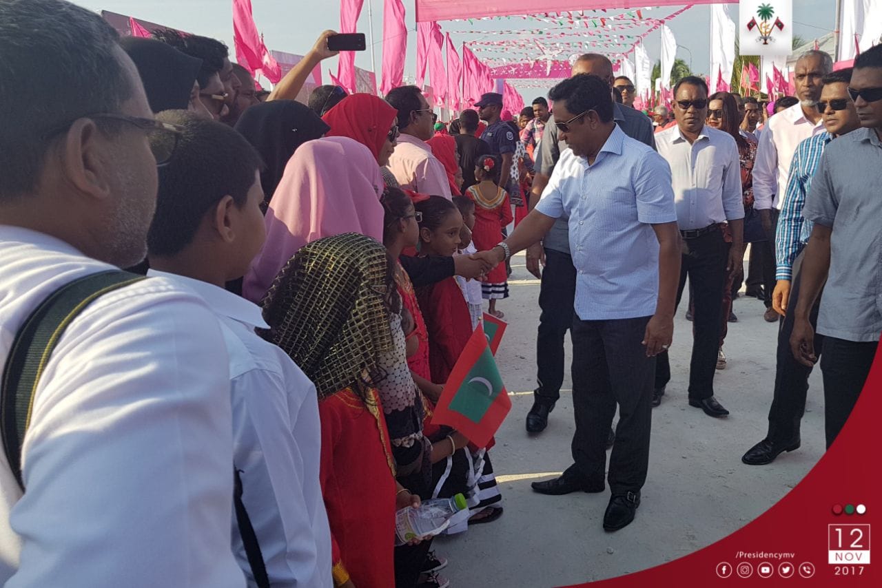 President arrives at Kulhudhuffushi Island – Press Releases