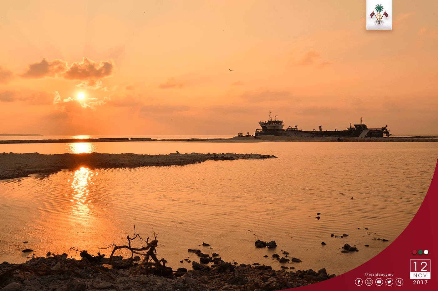 President inaugurates the land reclamation project for Kulhudhuffushi Airport development, and Mahaa Jarraafu dredger – Press Releases