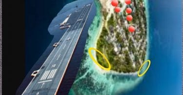 A drawing of the floating airport G.A. Dhevvadhoo hopes to develop by the island.