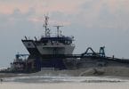 MTCC's dredger "Maha Jarraf" reclaims land for Kulhudhuffushi Airport.