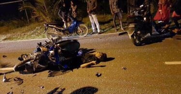 motorbike smashed