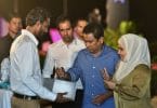President Abdulla Yameen (C) and First Lady Fathimath Ibrahim (R) inaugurate the "Hiyaa" housing project in Hulhumale Phase 2. PHOTO: HUSSAIN WAHEED/MIHAARU