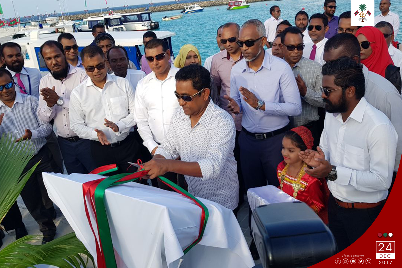 President Yameen Inaugurates Velidhoo Harbour – Press Releases