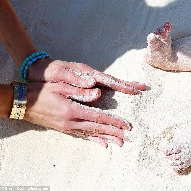 Charming: The pair have been happily documenting their luxurious trip to the Maladives on social media ever since jetting off on Saturday to the beautiful holiday spot