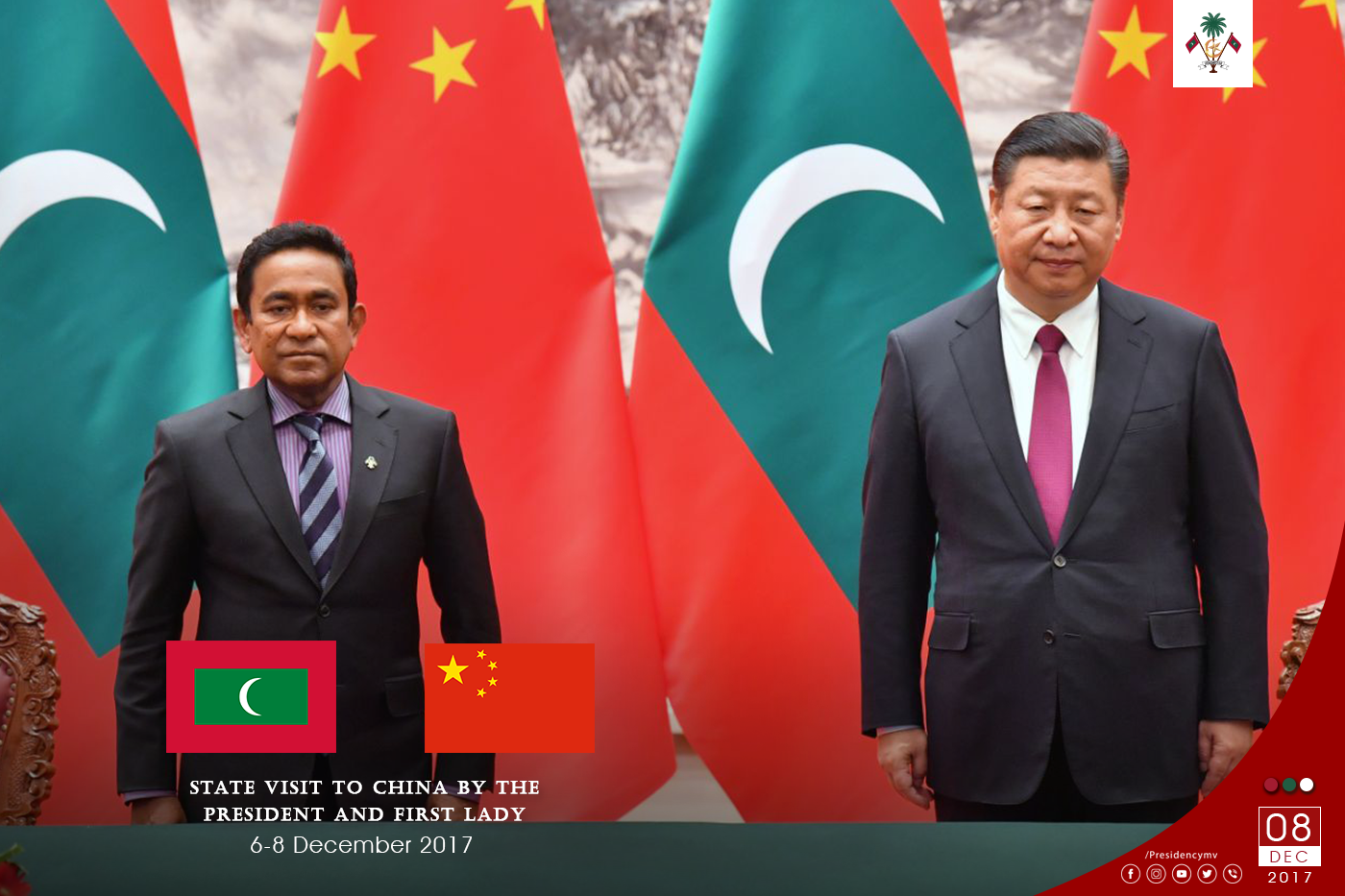 Joint Press Communique between the Republic of Maldives and the People’s Republicof China 8 December 2017, Beijing – Press Releases