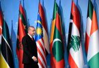Turkish President Recep Tayyip Erdogan arrives to hold a press conference following the Extraordinary Summit of the Organisation of Islamic Cooperation (OIC) on last week's US recognition of Jerusalem as Israel's capital, on December 13, 2017, in Istanbul. Islamic leaders on December 13 urged the world to recognise occupied East Jerusalem as the capital of Palestine, as Palestinian president Mahmoud Abbas warned the United States no longer had any role to play in the peace process. / AFP PHOTO / YASIN AKGUL
