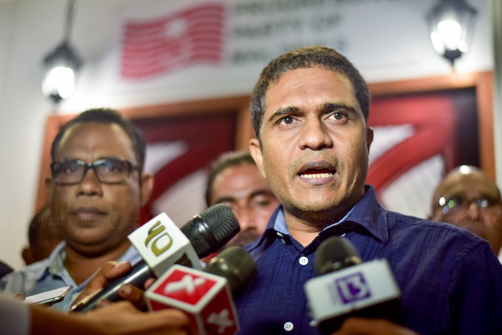 PPM PG leader Ahmed Nihan Hussain Maniku.