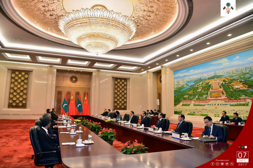 Premier of the State Council of China Li Keqiang calls President Yameen