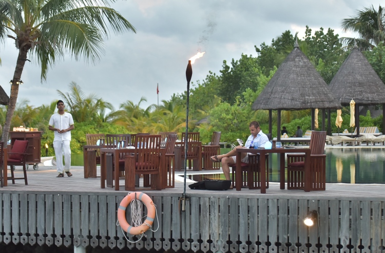 Tourists in a resort
