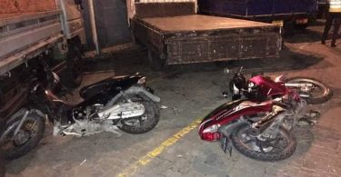 An accident that occurred near Maldives Port Limited (MPL) where two motorbikes clashed --