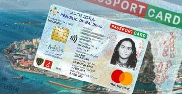 The newly introduced Maldivian passport card. PHOTO/DERMALOG