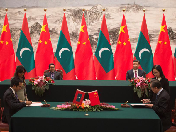 China Maldives FTA signing