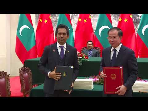 Agreement signing between the Maldives and China